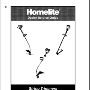 Homelite string trimmer repair manual covers 100 different models - PDF DOWNLOAD