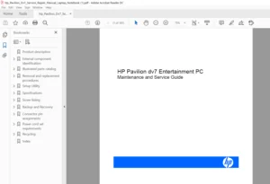 Hp Pavilion Dv7 Service Repair Manual Laptop Notebook - PDF Download