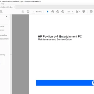 Hp Pavilion Dv7 Service Repair Manual Laptop Notebook - PDF Download