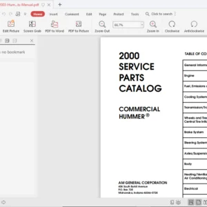 Hummer 6.5L Turbo Diesel Commercial Vehicle Service & Parts Manual 2000-2003 - PDF Download