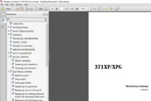 Husqvarna Chainsaw 371XP XPG Service  Repair Workshop Manual - PDF DOWNLOAD