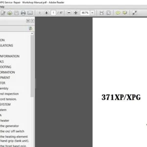 Husqvarna Chainsaw 371XP XPG Service  Repair Workshop Manual - PDF DOWNLOAD