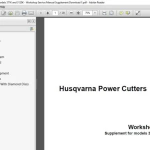 Husqvarna Power Cutters models 371K and 3120K  Workshop Service Manual Supplement - PDF DOWNLOAD