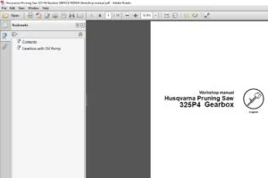 Husqvarna Pruning Saw 325 P4 Gearbox SERVICE REPAIR Workshop Manual - PDF DOWNLOAD