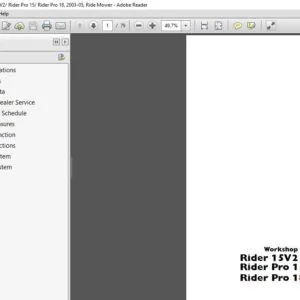 Husqvarna Rider 15V2  Rider Pro 15  Rider Pro 18 Service Repair Workshop Manual - PDF DOWNLOAD