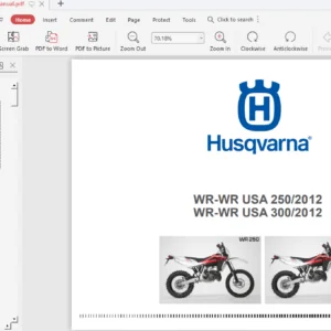 Husqvarna Wr 300 2012 Workshop Service Manual - PDF DOWNLOAD
