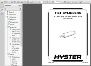 Hyster D007 H165xl Forklift Service Manual - PDF Download