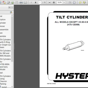 Hyster D007 H165xl Forklift Service Manual - PDF Download