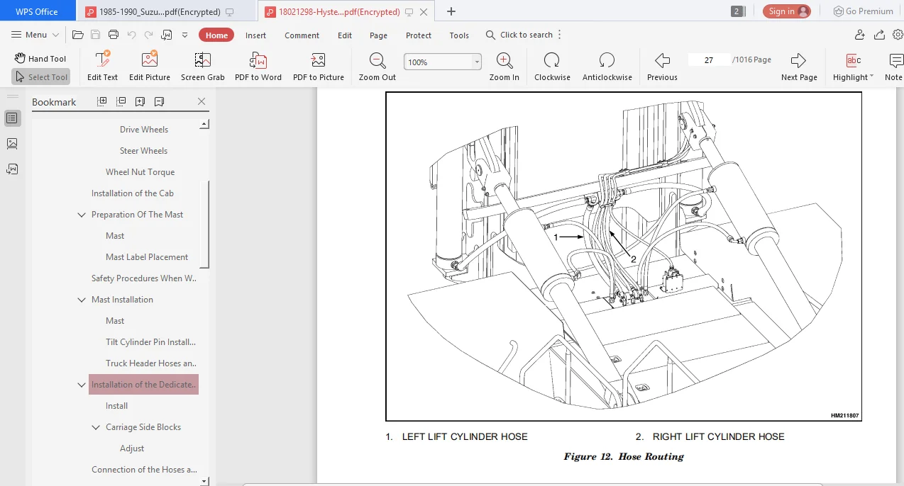 Hyster F117 H40 00xm h48 00xm 16ch H50 00xm h52 00xm 16ch Forklift Repair Manual - Download - Image 3