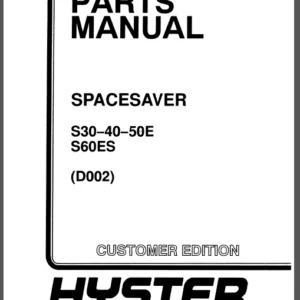 Hyster Spacesaver D002 S30e S40e S50e S60es Forklift Parts Manual - PDF Download
