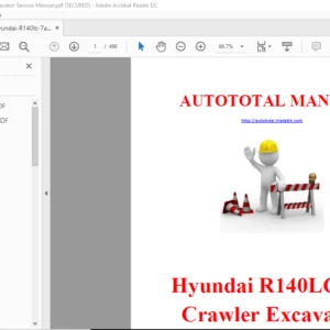 Hyundai R140lc 7a Crawler Excavator Service Manual - PDF Download