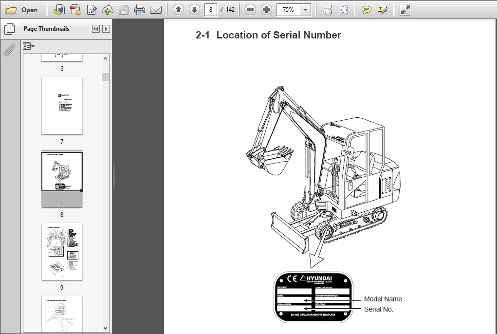 Hyundai R35 7 Mini Excavator Workshop Service Repair Manual - PDF Download - Image 3
