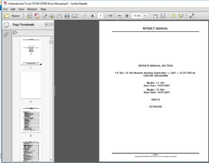 International Truck CF500 CF600 Shop Manual - PDF DOWNLOAD