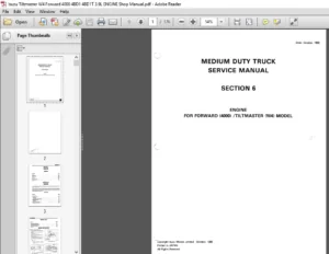 Isuzu 4bd1 4bd1t 3.9l Engine Workshop Manual ( For Forward 4000 / Tiltmaster W4 Model ) - DOWNLOAD