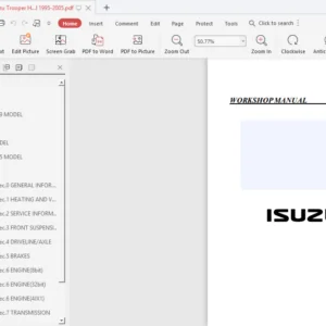 Isuzu Trooper Holden Jackaroo 3.2L 3.5L Petrol & 3.0L 3.1L Diesel Shop Manual 1995-2005 - PDF Download