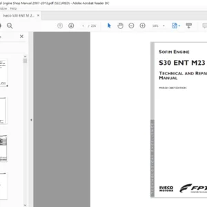 2007-2012 Iveco S30 ENT M 23 Diesel Engine Service Repair Manual - PDF Download