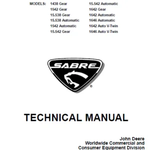 John Deere Sabre Lawn Tractor Technical Manual  (TM-GX10238 ) - PDF Download