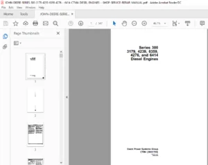 John Deere 300 3179, 4239, 6359, 4276, 6414 Diesel Engine Technical Service Manual - PDF Download