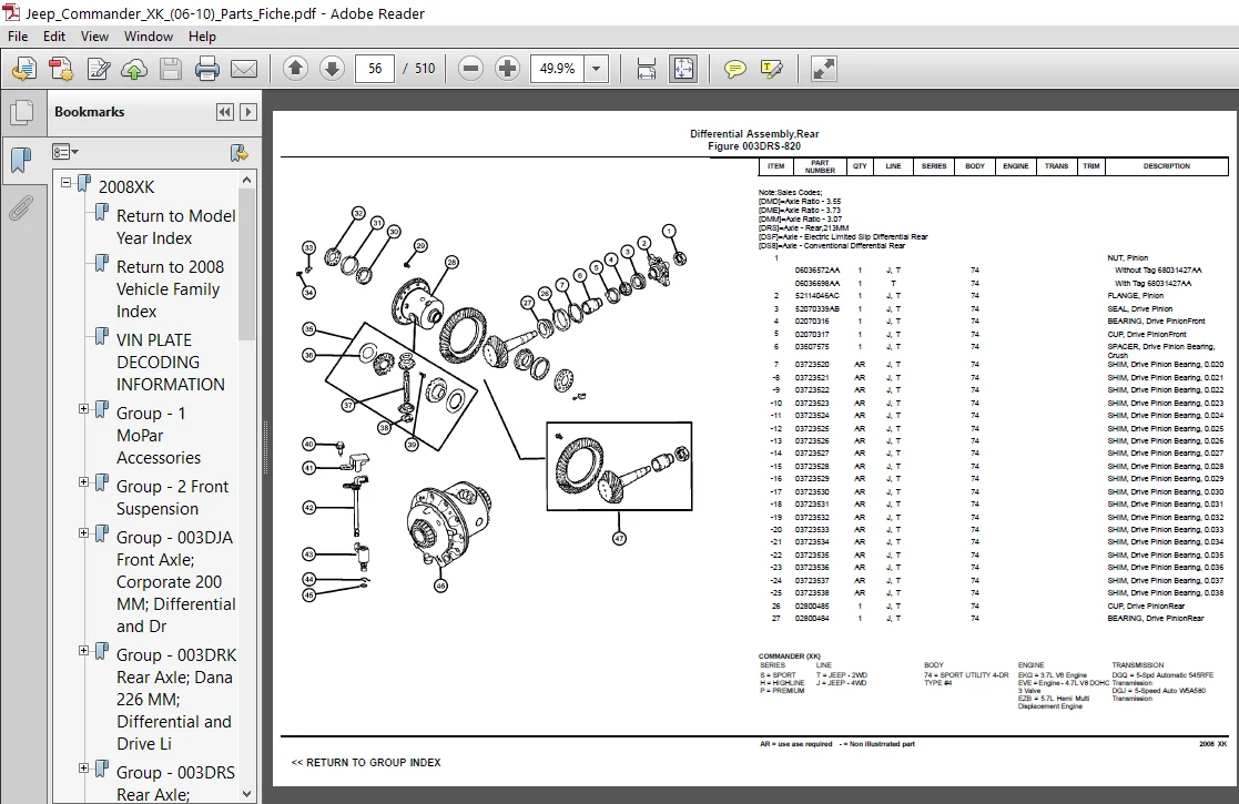 Jeep Commander - Grand Cherokee Wh Wk Xk 5.7l V8 Mb 3.01 Td  - PDF DOWNLOAD - Image 2