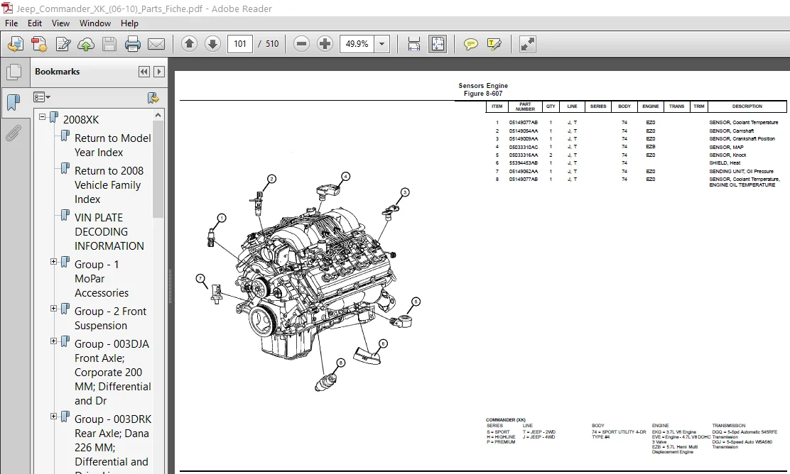 Jeep Commander - Grand Cherokee Wh Wk Xk 5.7l V8 Mb 3.01 Td  - PDF DOWNLOAD - Image 4