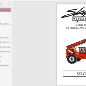 Jlg Skytrak Telehandlers 8042 10042 10054 Ansi Service Repair Manual - PDF Download