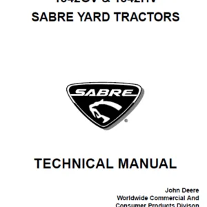 John Deere 1842Gv & 1842Hv Sabre Yard Tractor Technical Manual - PDF Download