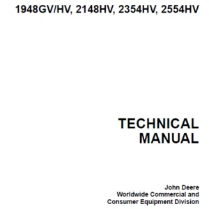 John Deere Sabre Yard & Graden Tractor 1948GV/HV, 2148HV, 2354HV, 2554HV Technical  Manual (TM1841) - PDF Download