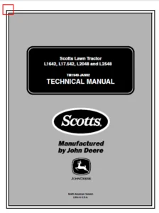John Deere Scotts L1642 L17.542 L2048 L2548 Lawn Tractor TM1949 Technical Service Manual - PDF Download