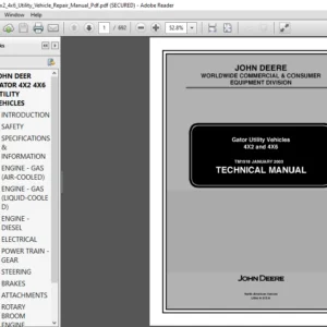 John Deere Gator 4x2 4x6 Utility Vehicle Repair Manual - PDF DOWNLOAD