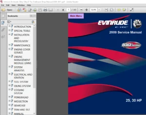 2009-2011 Johnson Evinrude 25hp 30hp E-Tec Outboard Service Repair Manual - PDF Download