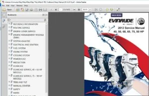 Johnson Evinrude 40hp 50hp 60hp 65hp 75hp 90hp E TEC Outboard Shop Manual 2012 - 2015 - PDF DOWNLOAD
