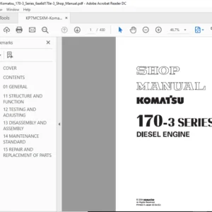 Komatsu 170-3 Series (6aa6d170e-3) Shop Manual - PDF DOWNLOAD