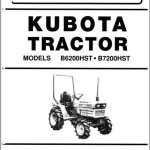 KUBOTA B6200HST B7200HST Tractor Operators Manual - PDF Download
