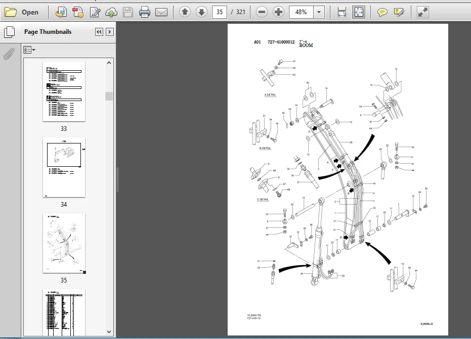 Kato Hd512 8546 Super Exceed Fully Hydraulic Excavator Parts List Manual - PDF Download - Image 4