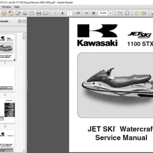 2000-2005  Kawasaki 1100 STX D.I. Jet Ski JT1100 Service Repair Manual - PDF Download