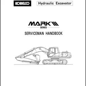 Kobelco Mark iii Hydraulic Excavator Service Handbook - PDF DOWNLOAD