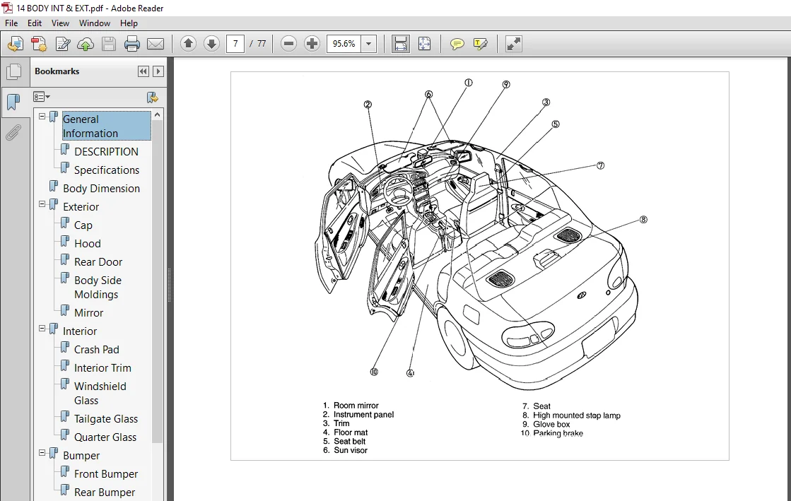 1994-1996 Kia Pride Service Repair Manual - PDF Download - Image 3