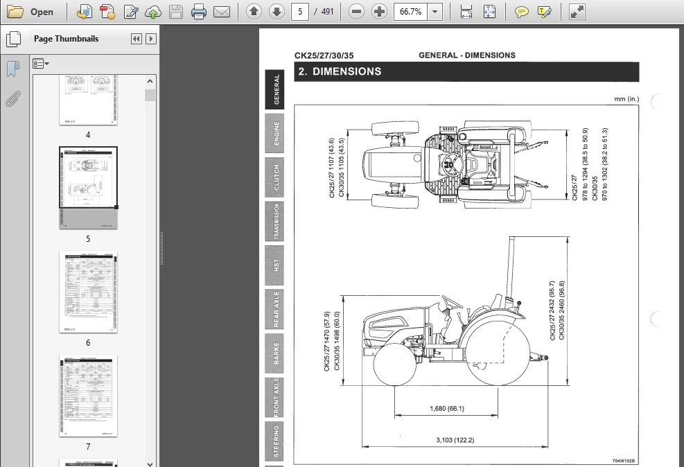 Kioti Daedong CK25 CK27 CK30 CK35 Tractor Supplement Factory Service Repair Manual - Image 3