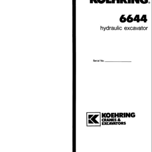 Koehring Hydraulic Excavator 6644 Parts Manual - PDF Download