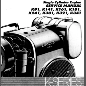 Kohler Motor Engine Service Repair Manual - Download