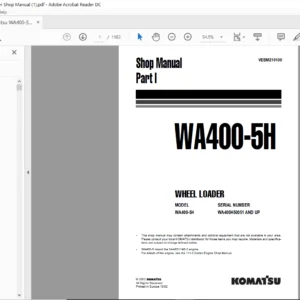 Komatsu WA400-5H Wheel Loader Service Repair Manual - PDF Download