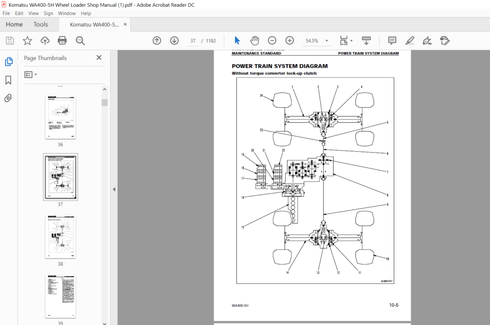 Komatsu WA400-5H Wheel Loader Service Repair Manual - PDF Download ...