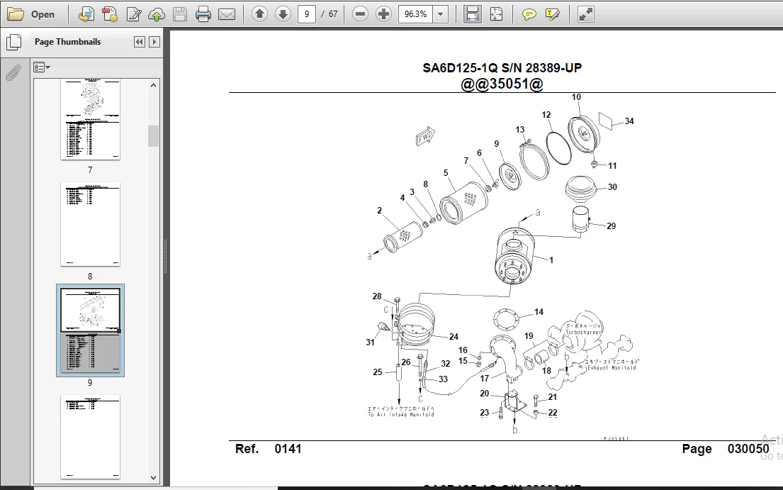 Komatsu D135a-1 Bulldozer Parts Catalogue Manual  Sn 10001 And Up - PDF DOWNLOAD - Image 2