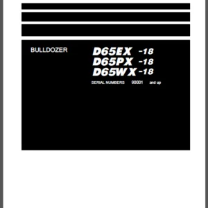 Komatsu D65ex 18 D65px 18 D65wx 18 Bulldozer Service Repair Workshop Manual - PDF Download