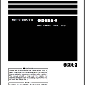 Komatsu Gd655-5 Operation And Maintenance Manual - PDF Download