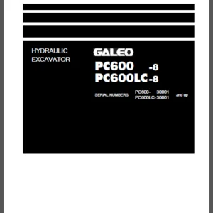 Komatsu Hydraulic Excavator PC600 8PC600 LC-8 PC800 K50001 PC 800 LC-K Service Repair Manual - PDF Download