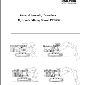 Komatsu Hydraulic Mining Shovel Pc8000 General Assembly Procedure - PDF DOWNLOAD