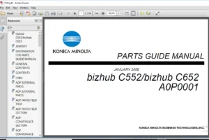 Konica C652 C552 C452 Service And Parts Manual - PDF Download