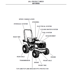 Kubota BX1500D Tractor Illustrated Master Parts List Manual - PDF ...