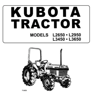 Kubota L2650 L2950 L3450 L3650 Tractor Operator Maintenance Owners Manual - PDF Download